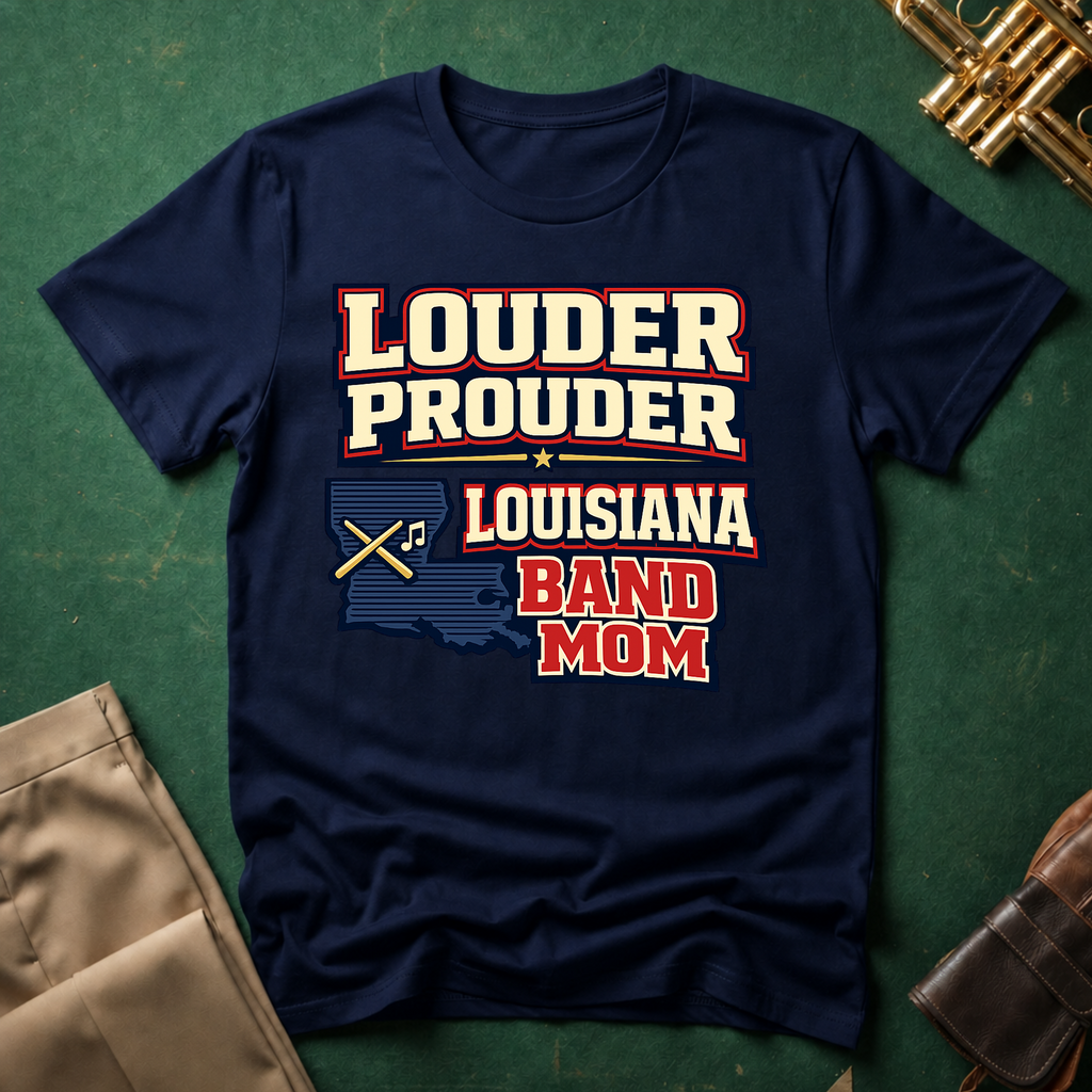 Louder Prouder Louisiana Band Mom T-shirt