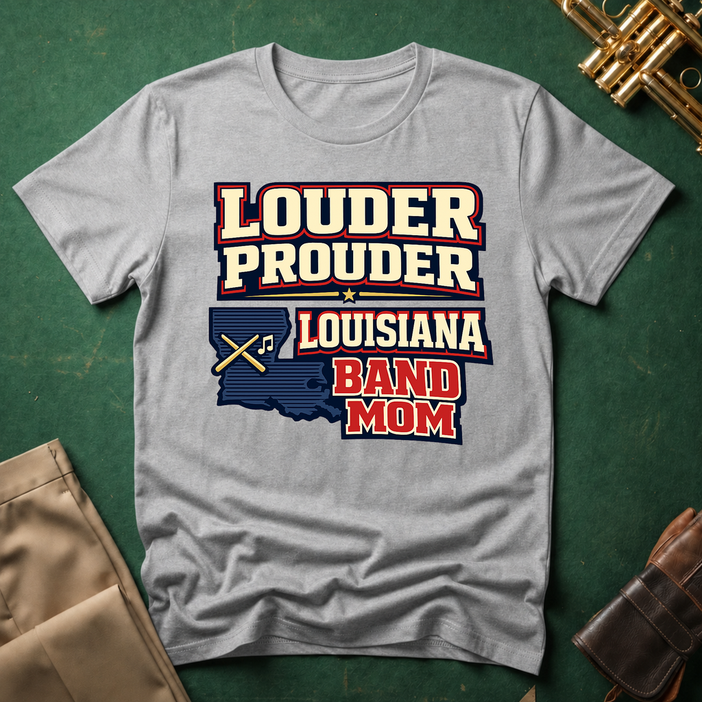 Louder Prouder Louisiana Band Mom T-shirt