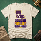 Louder Prouder Louisiana Band Mom Purple State T-shirt
