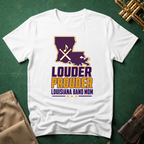 Louder Prouder Louisiana Band Mom Purple State T-shirt