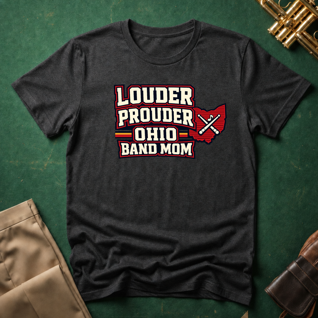 Louder Prouder Ohio Band Mom T-shirt