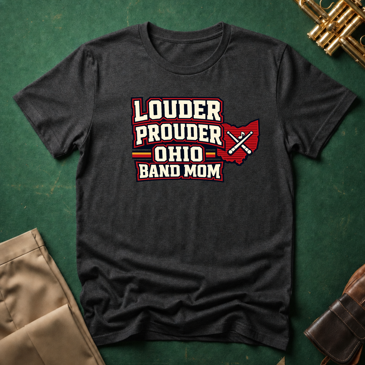 Louder Prouder Ohio Band Mom T-shirt