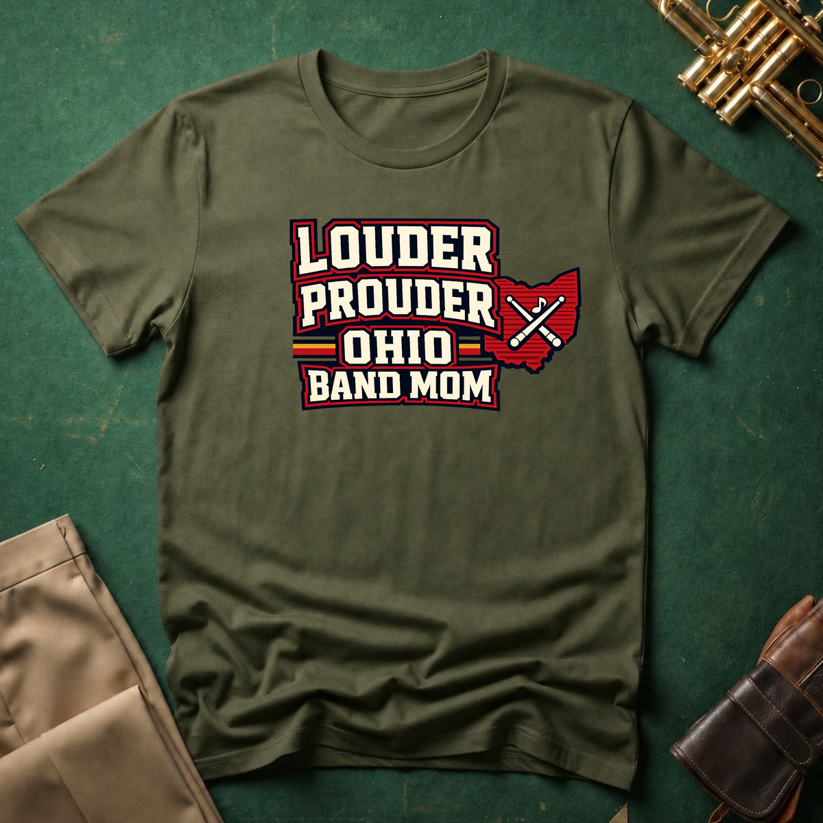 Louder Prouder Ohio Band Mom T-shirt