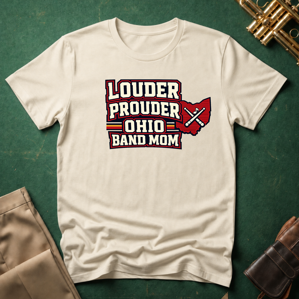 Louder Prouder Ohio Band Mom T-shirt