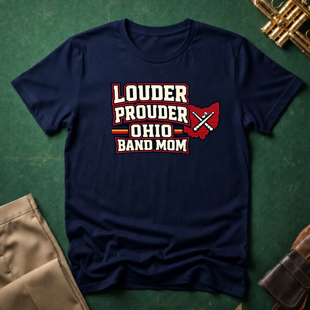 Louder Prouder Ohio Band Mom T-shirt