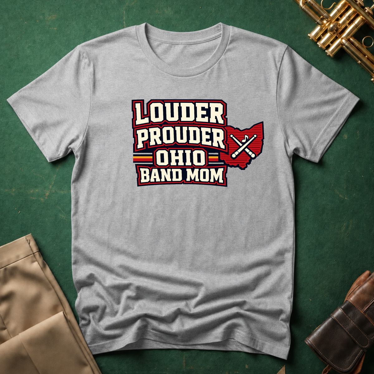 Louder Prouder Ohio Band Mom T-shirt