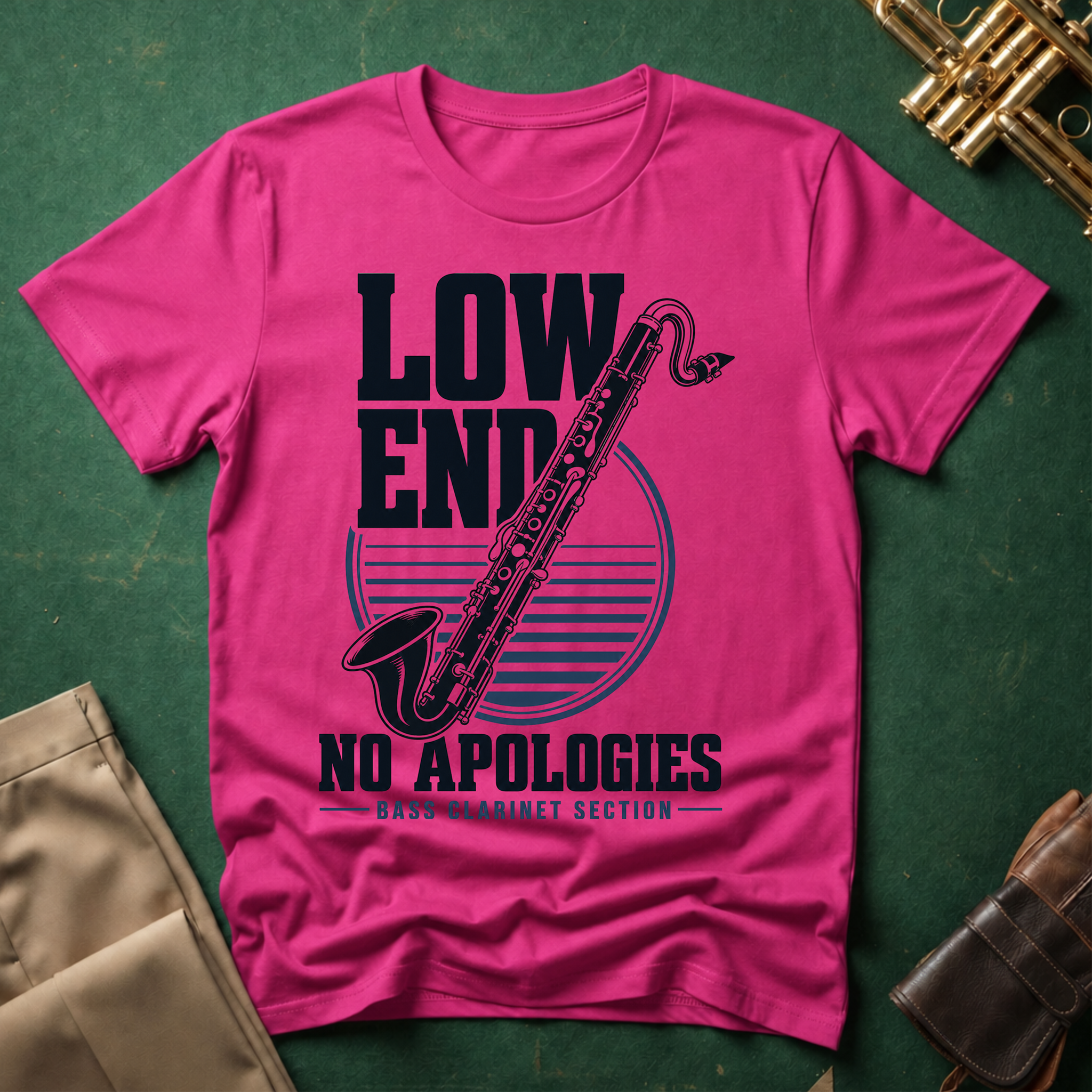 Bass Clarinet Low End No Apologies T-shirt