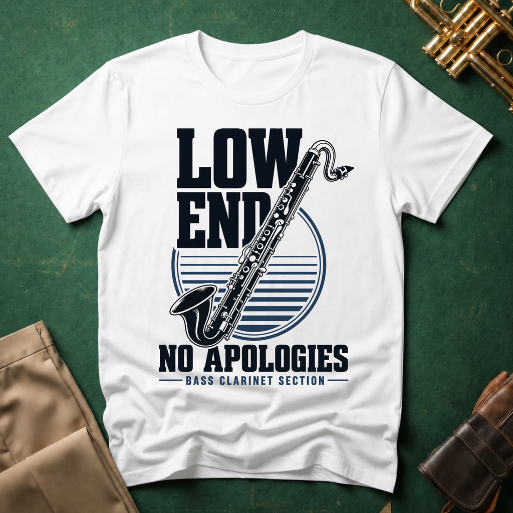 Bass Clarinet Low End No Apologies T-shirt