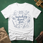 Marching Band Fan Line Drawings T-shirt