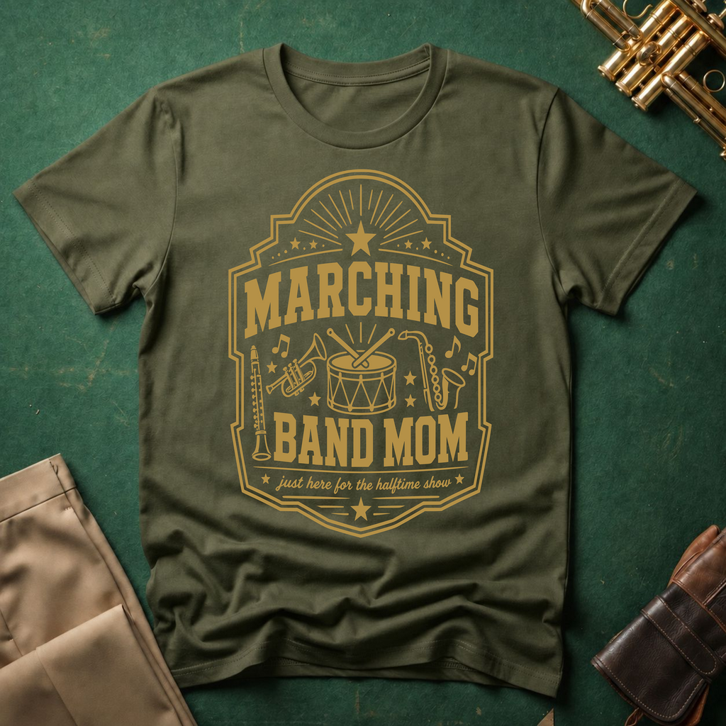 Marching Band Mom Gold Patch T-shirt
