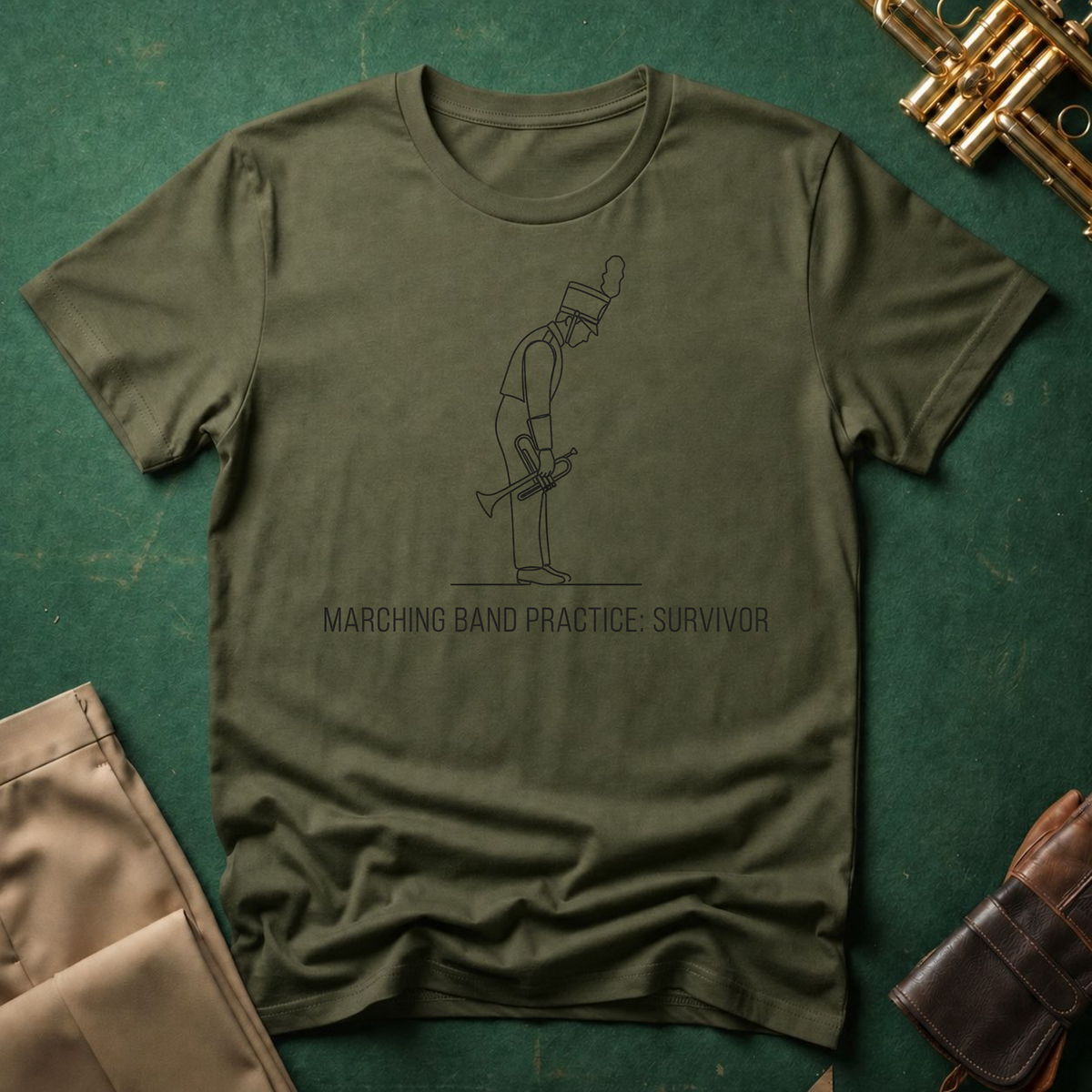 Marching Band Practice Survivor Hunched Over T-shirt