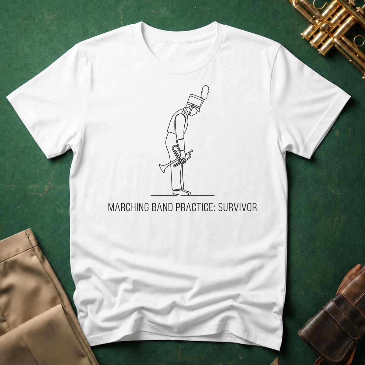Marching Band Practice Survivor Hunched Over T-shirt