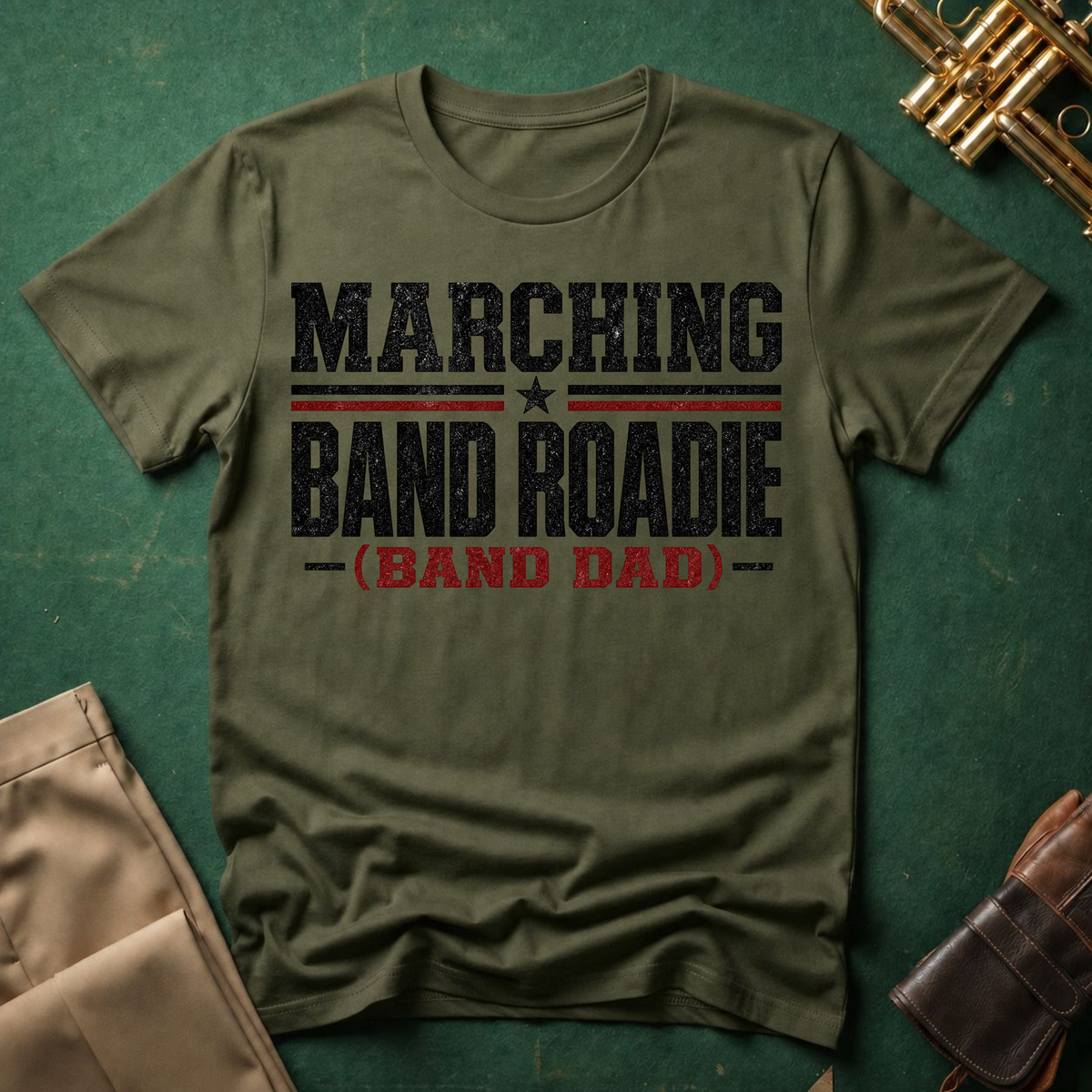 Marching Band Roadie Band Dad T-shirt