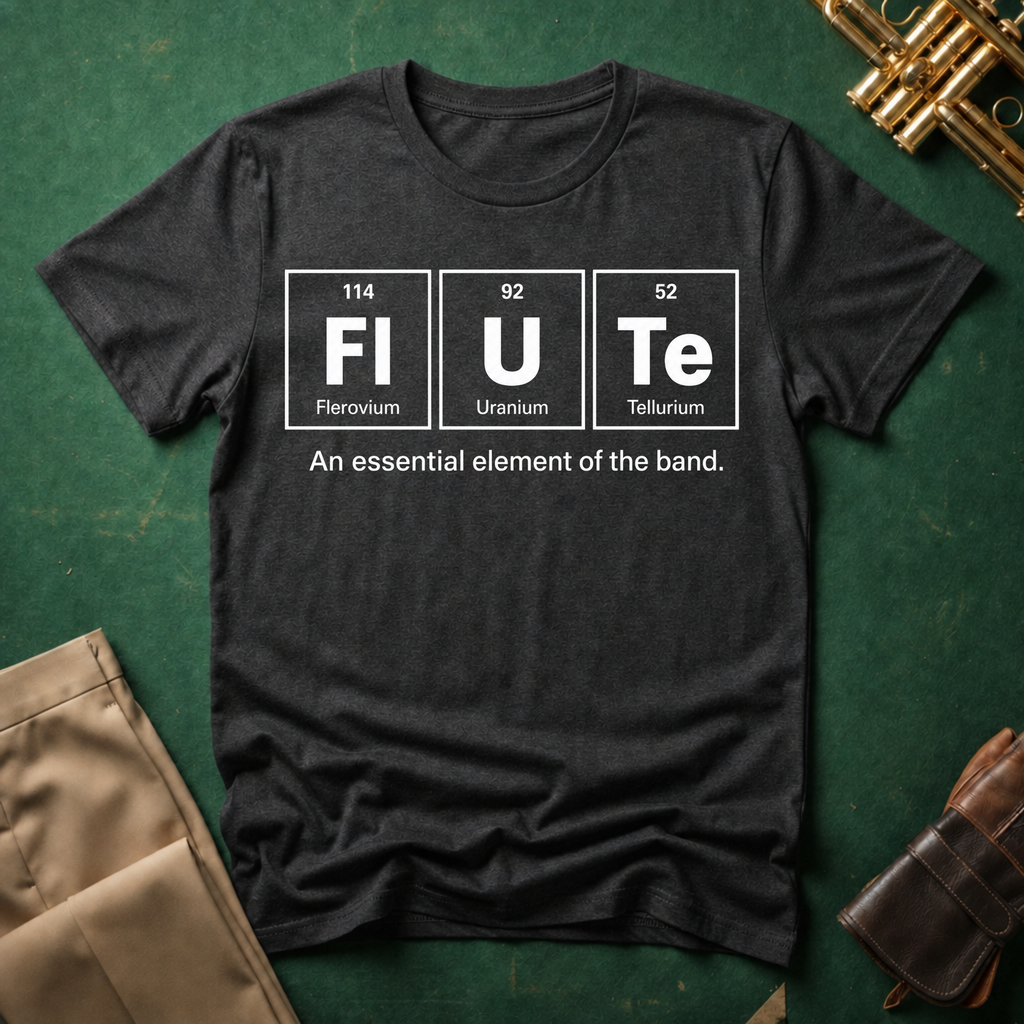 Periodic Table Flute An Essential Element T-shirt