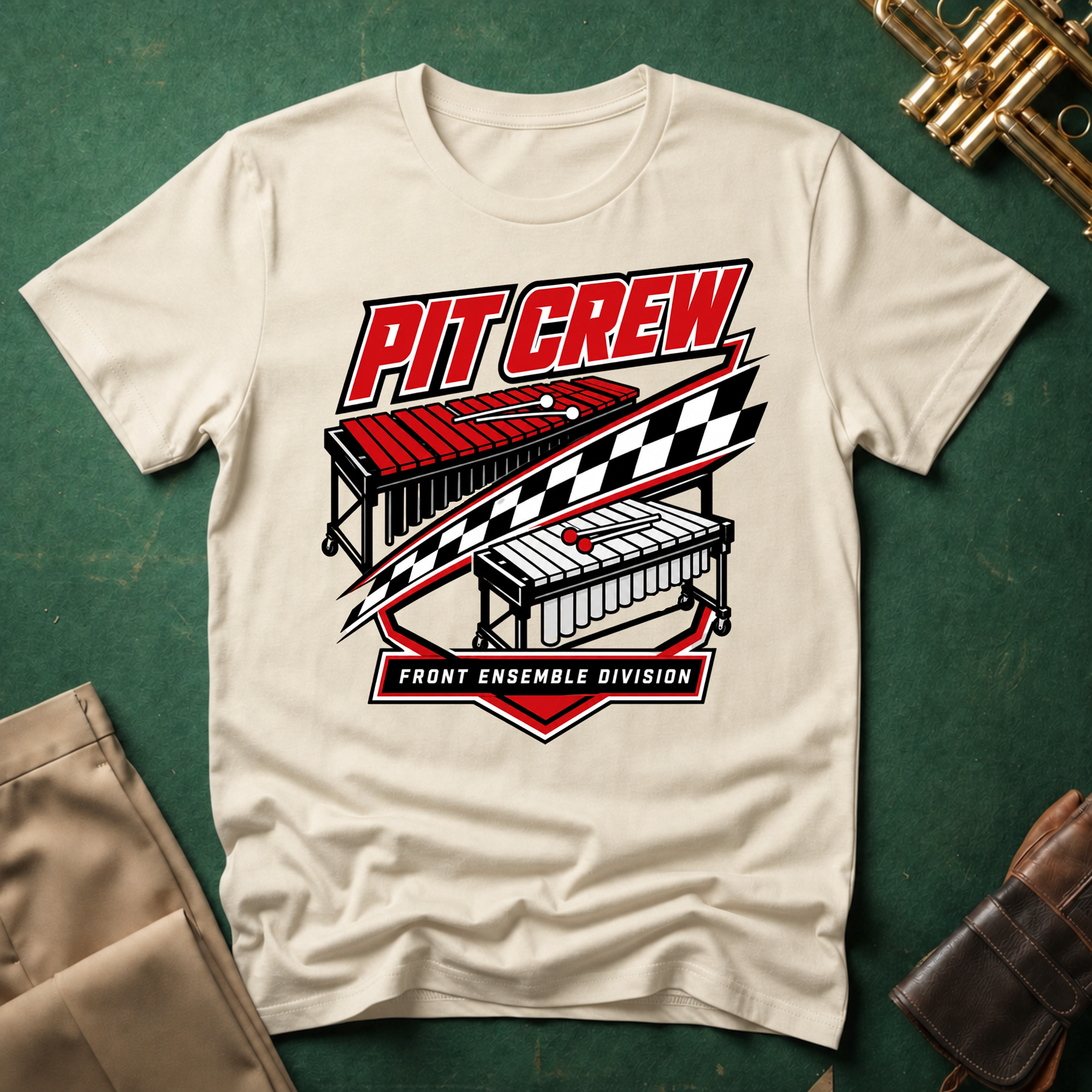 Pit Crew Front Ensemble Division T-shirt