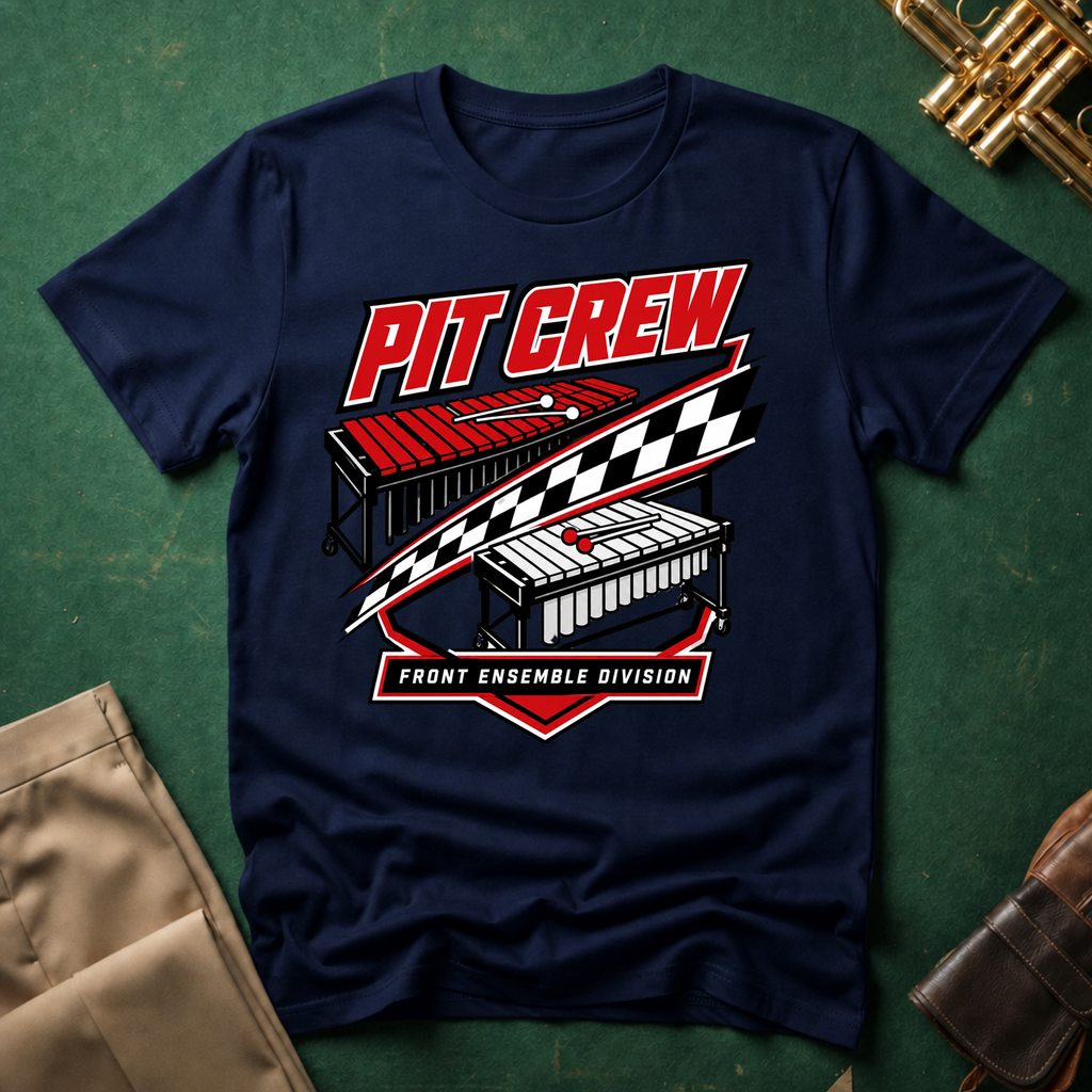 Pit Crew Front Ensemble Division T-shirt