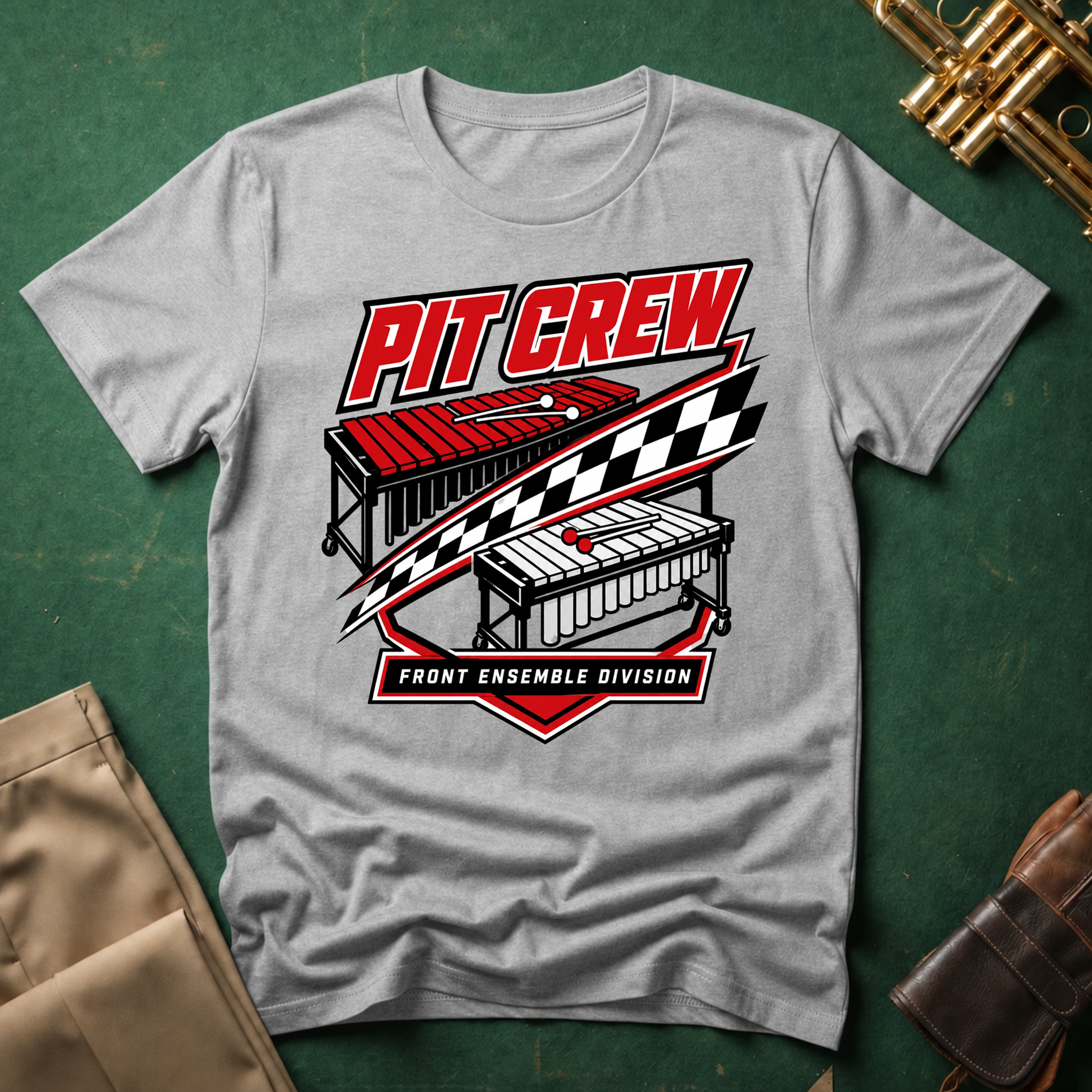 Pit Crew Front Ensemble Division T-shirt