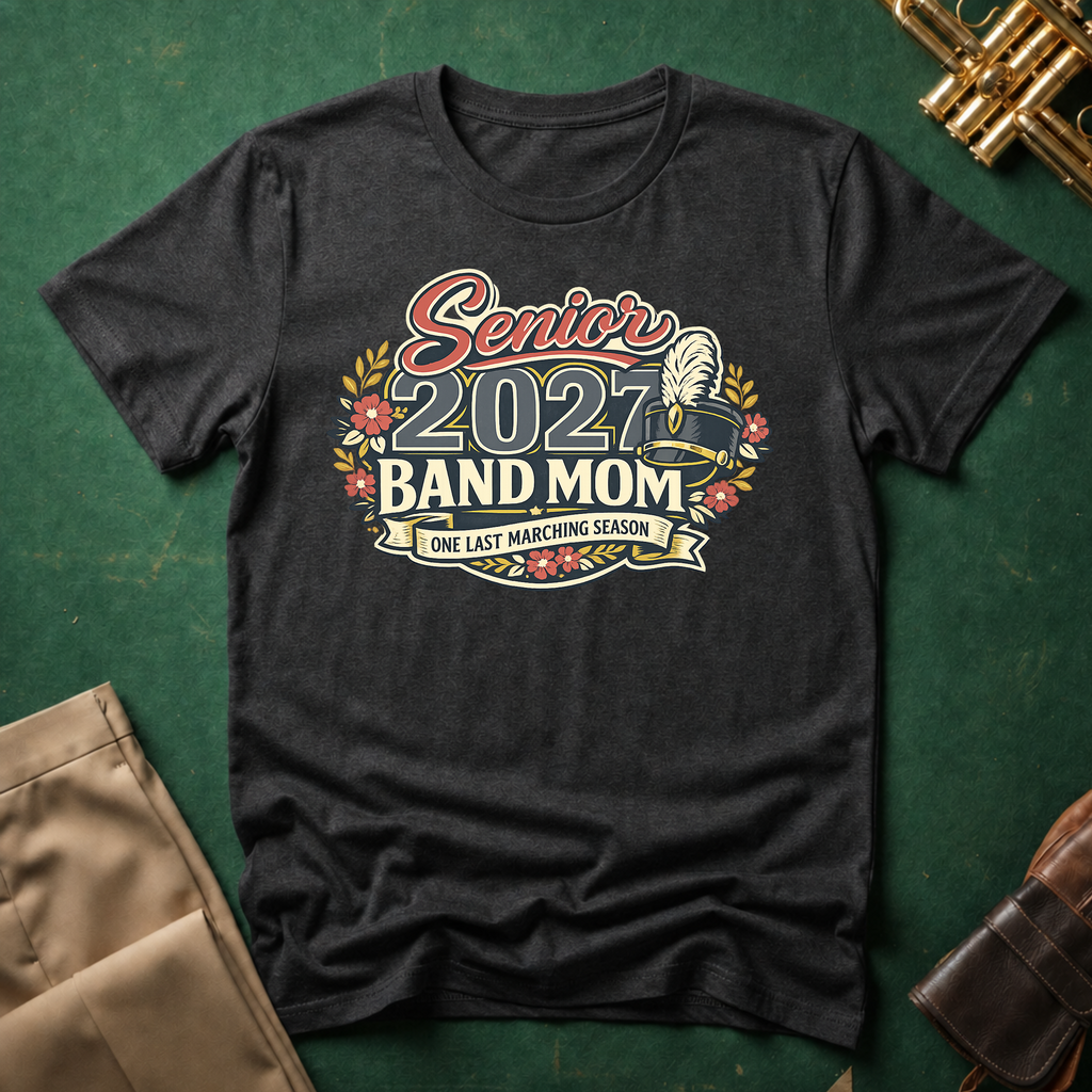 Senior 2027 Band Mom Floral T-shirt
