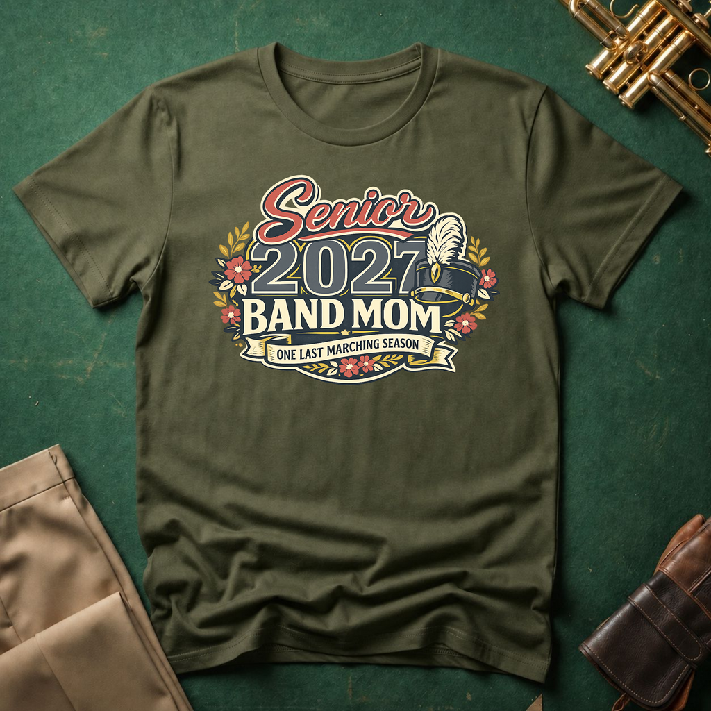Senior 2027 Band Mom Floral T-shirt