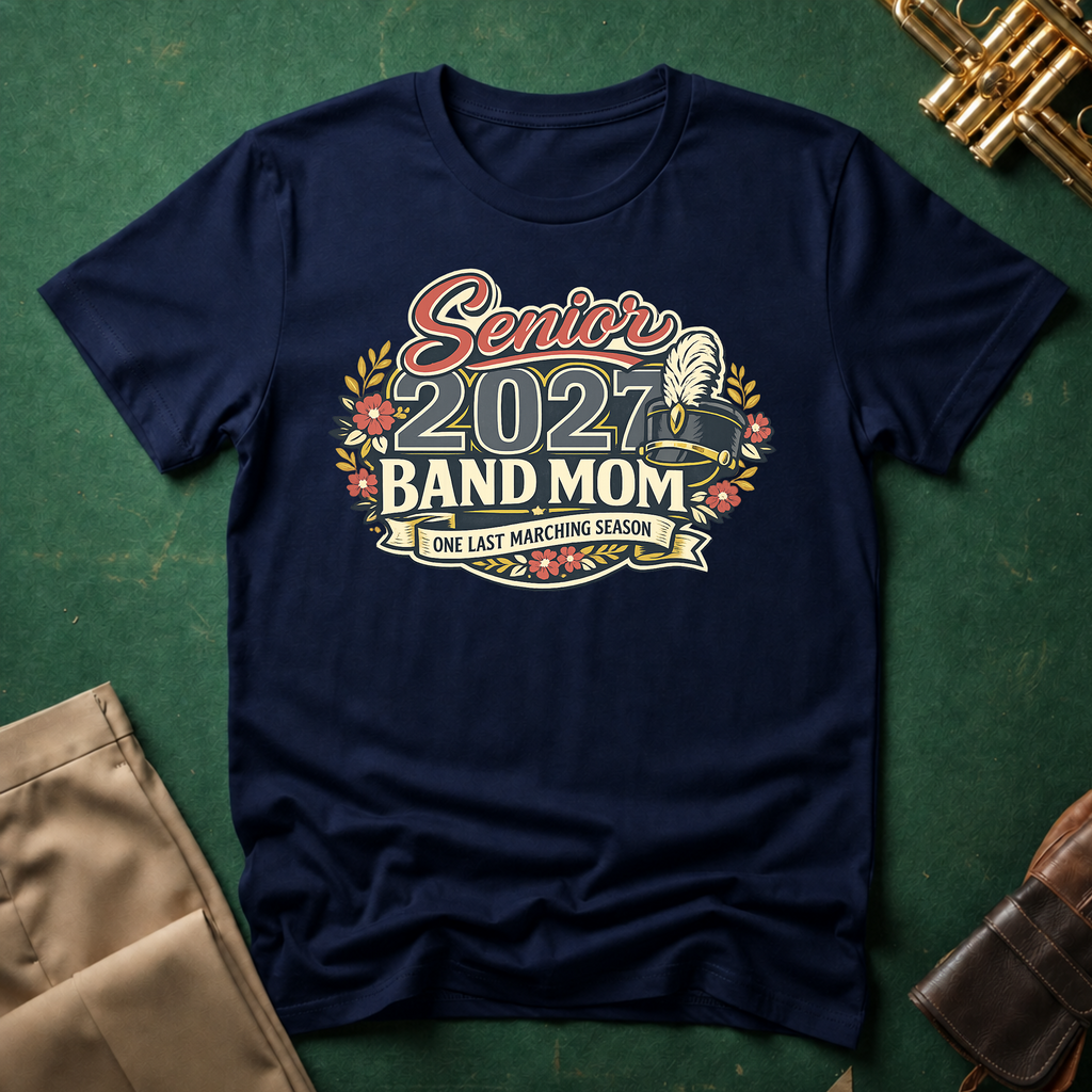 Senior 2027 Band Mom Floral T-shirt