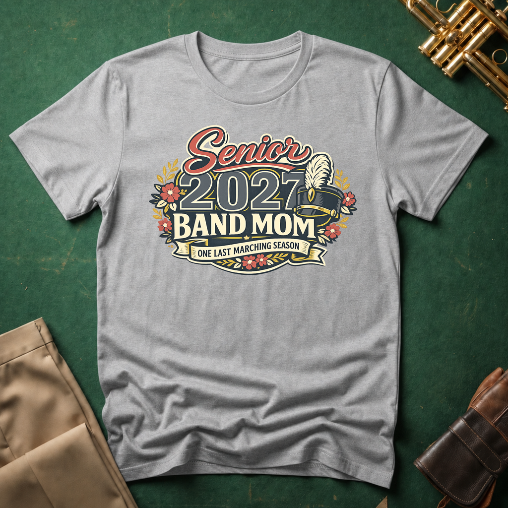 Senior 2027 Band Mom Floral T-shirt