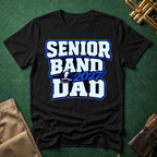 Senior Band 2027 Dad Blue Text T-shirt