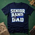 Senior Band 2027 Dad Blue Text T-shirt
