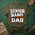 Senior Band 2027 Dad Orange Text T-shirt