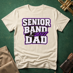 Senior Band 2027 Dad Purple Text T-shirt