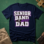 Senior Band 2027 Dad Purple Text T-shirt