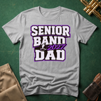 Senior Band 2027 Dad Purple Text T-shirt