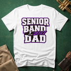 Senior Band 2027 Dad Purple Text T-shirt