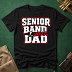 Senior Band 2027 Dad Red Text T-shirt