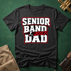 Senior Band 2027 Dad Red Text T-shirt