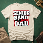 Senior Band 2027 Dad Red Text T-shirt