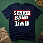 Senior Band 2027 Dad Red Text T-shirt