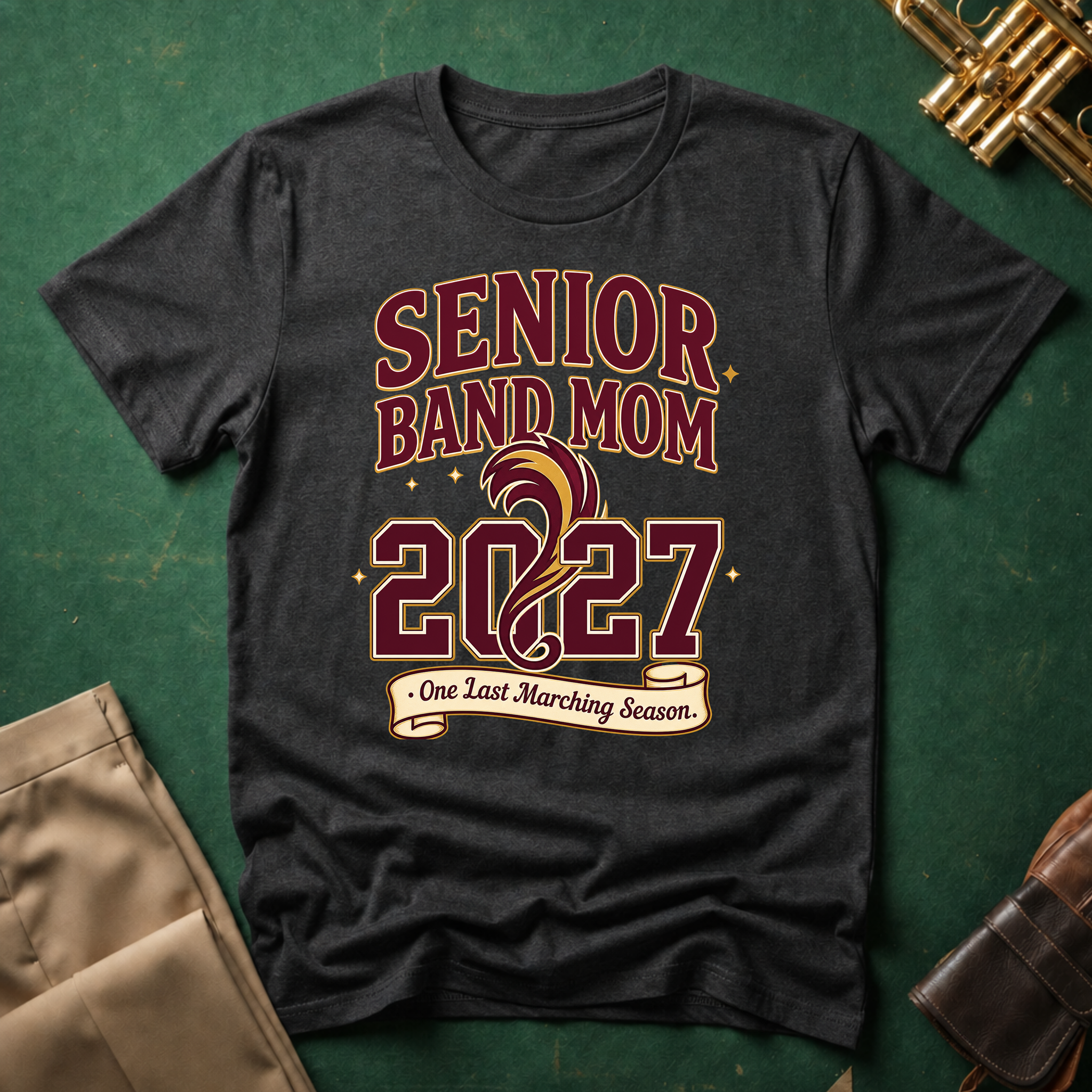Senior Band Mom 2027 One Last Marching Season T-shirt