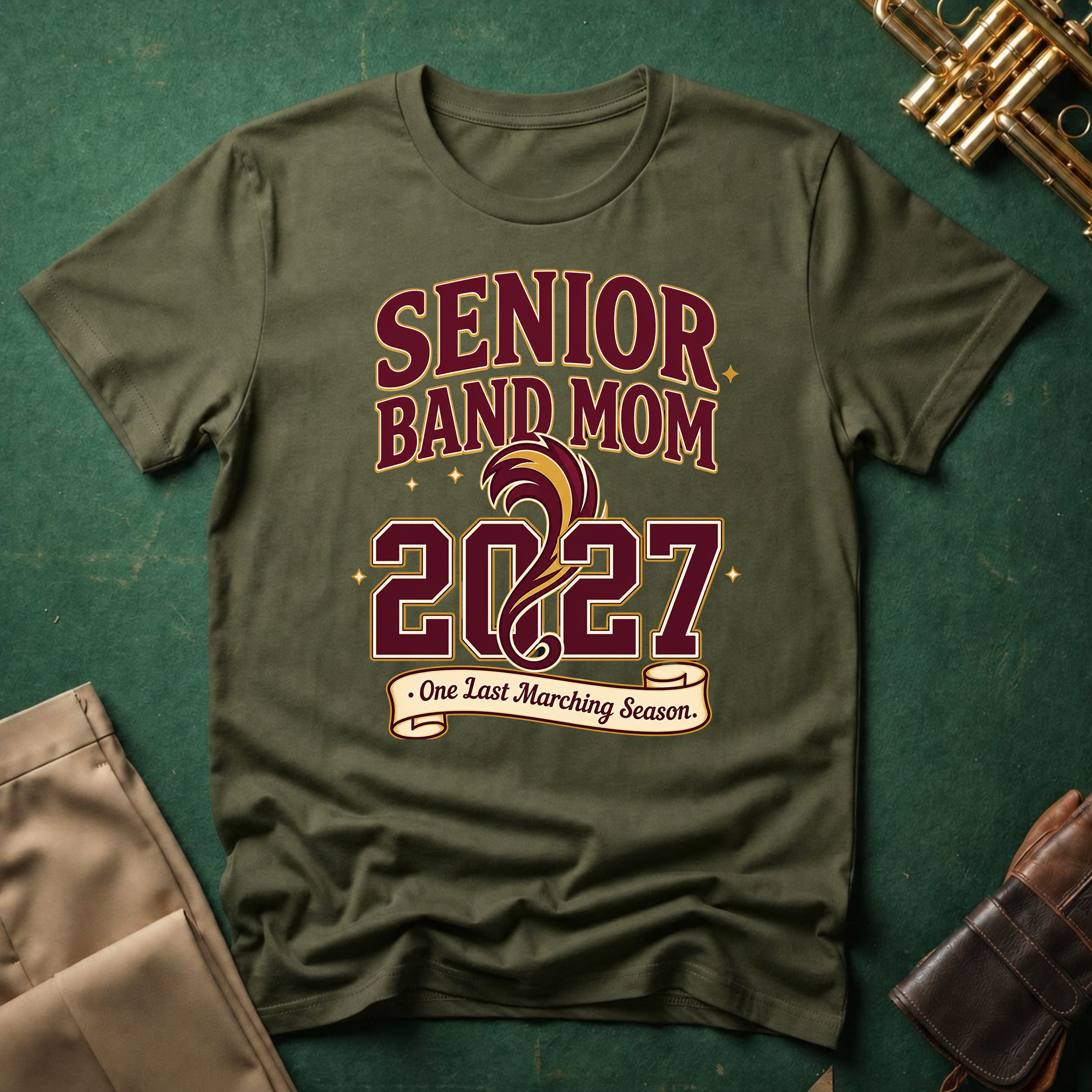 Senior Band Mom 2027 One Last Marching Season T-shirt
