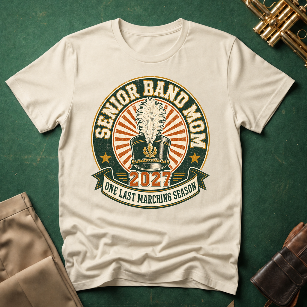 Senior Band Mom Green Patch T-shirt