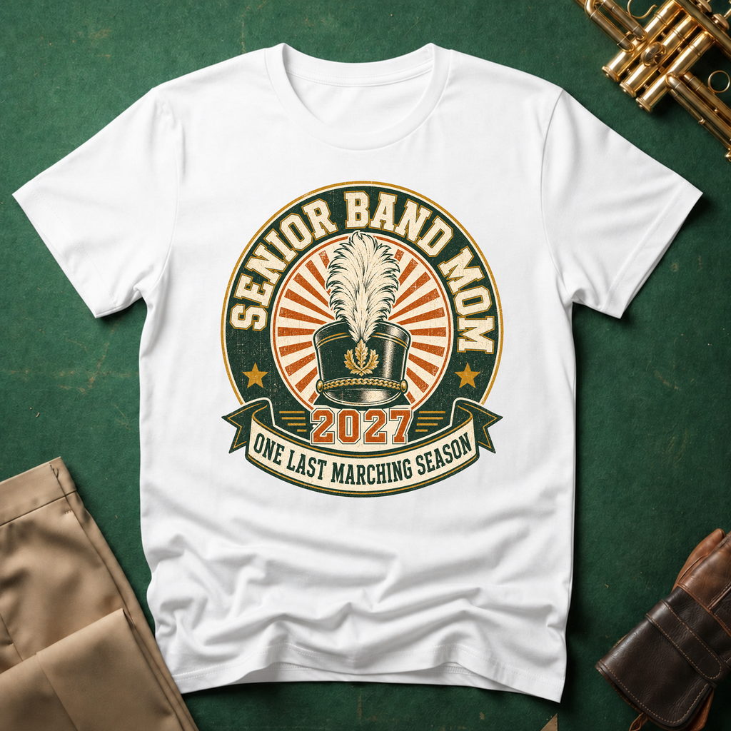 Senior Band Mom Green Patch T-shirt