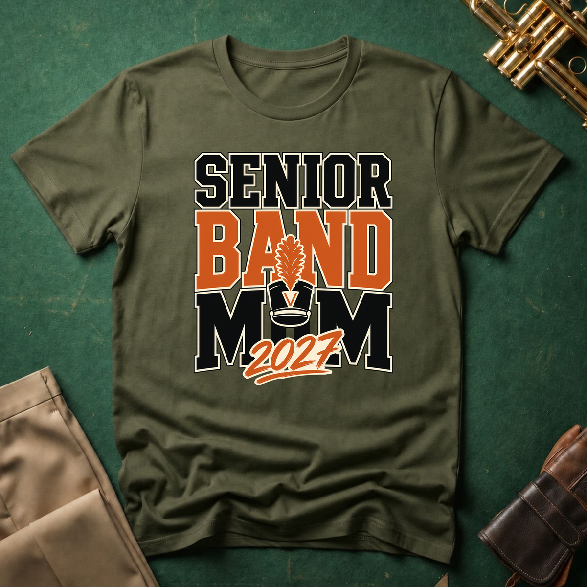 Senior Band Mom Large Text T-shirt