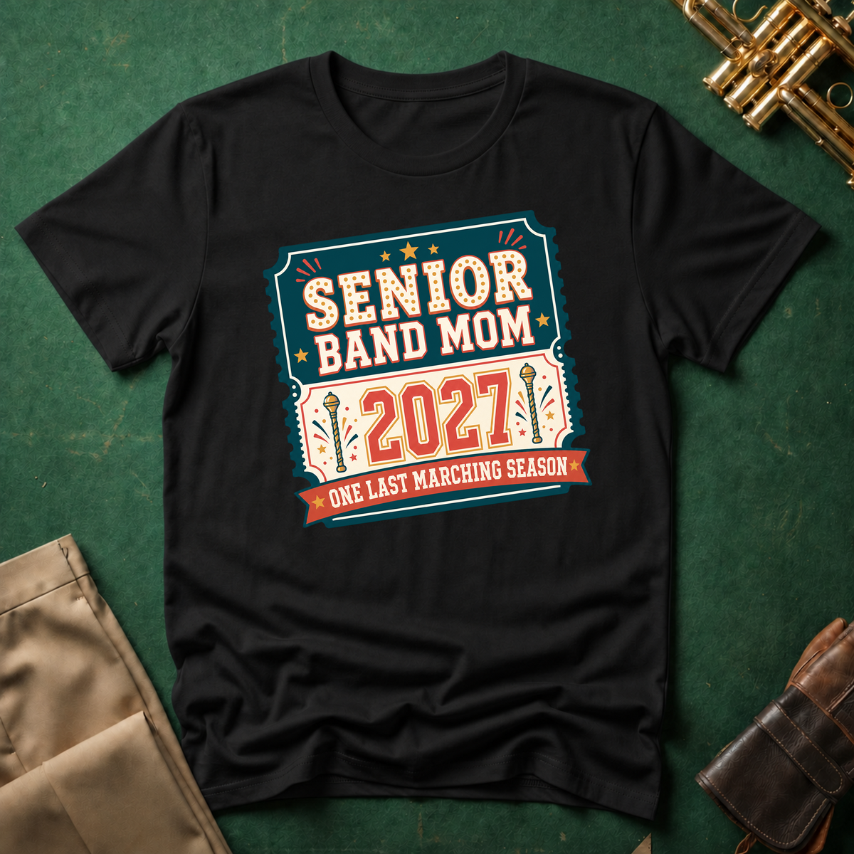 Senior Band Mom Teal Ticket T-shirt