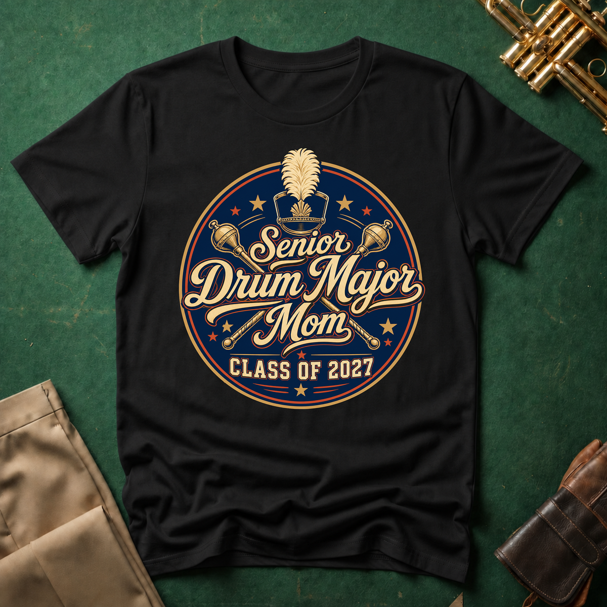 Senior Drum Major Mom Class of 2027 T-shirt