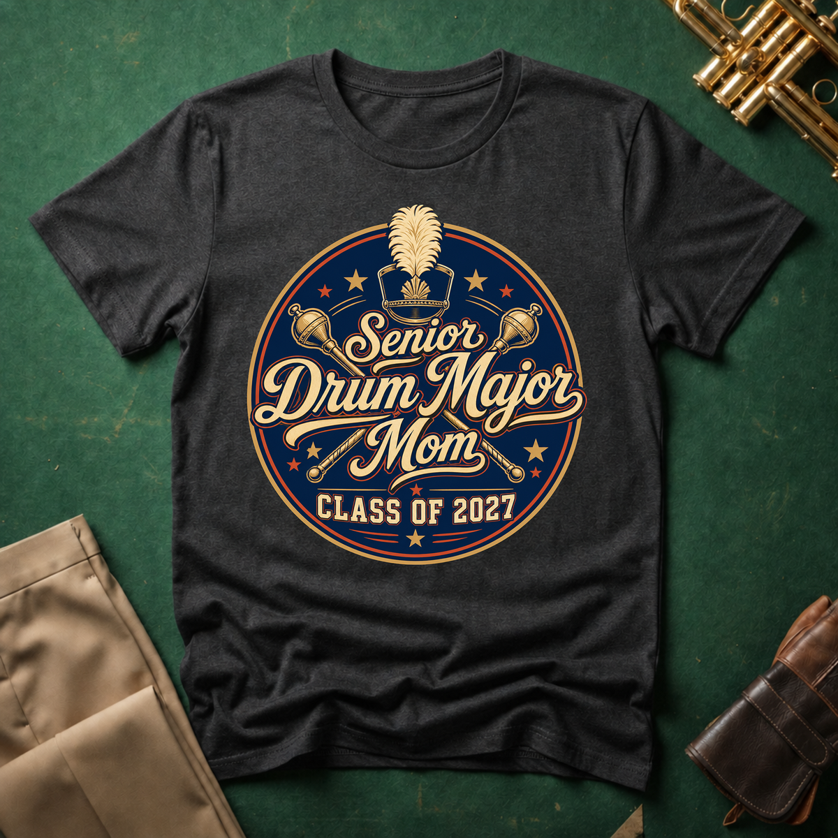 Senior Drum Major Mom Class of 2027 T-shirt