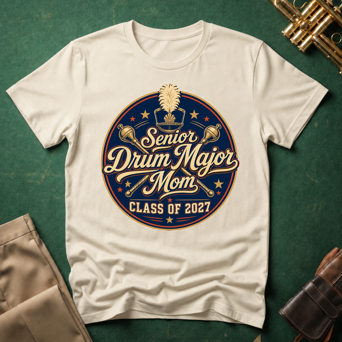 Senior Drum Major Mom Class of 2027 T-shirt