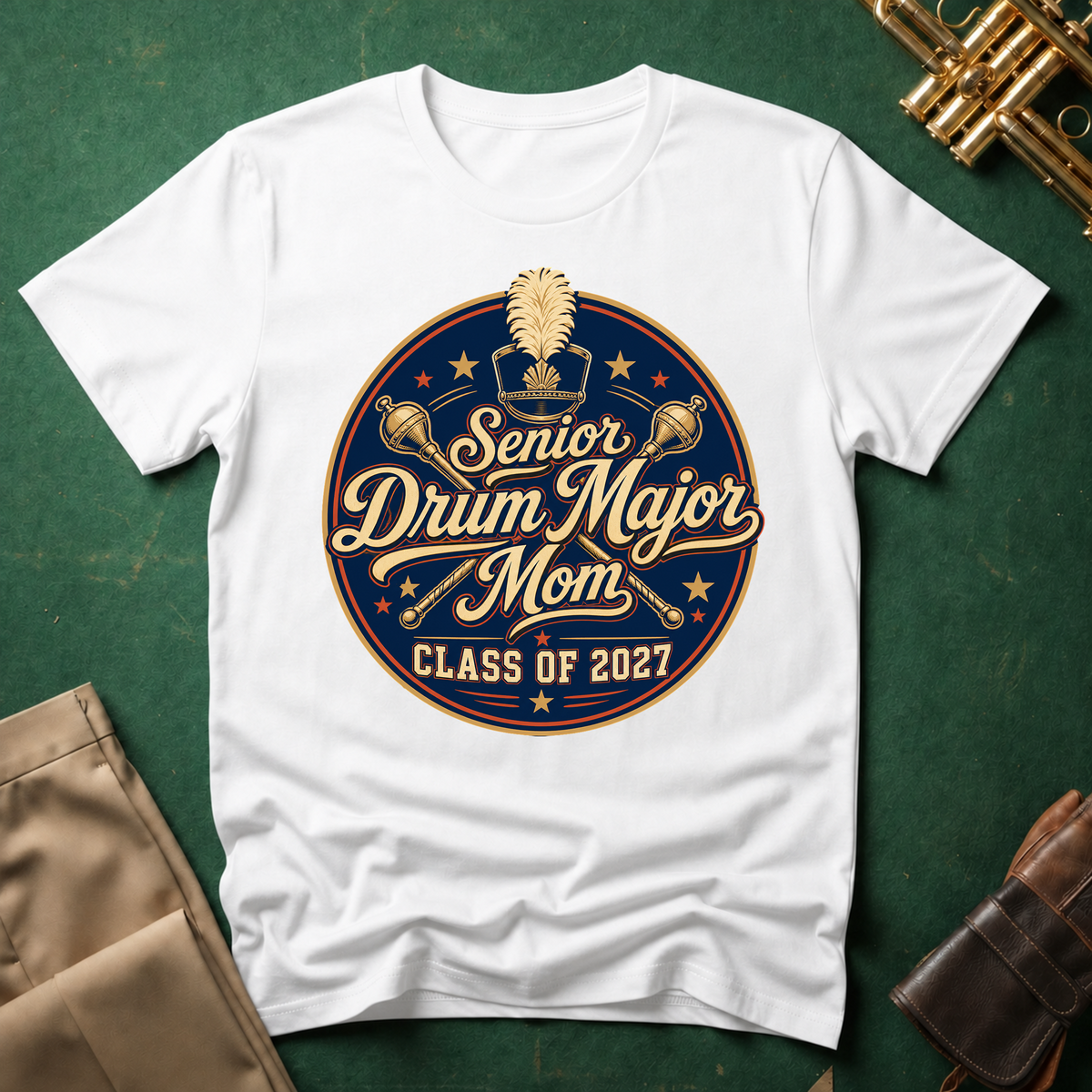Senior Drum Major Mom Class of 2027 T-shirt