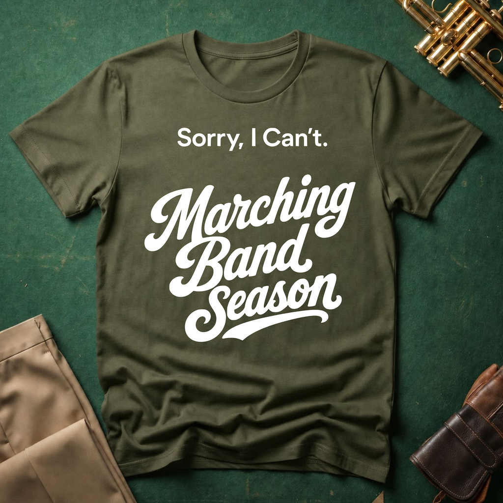 Sorry, I Can't. Marching Band Season T-shirt