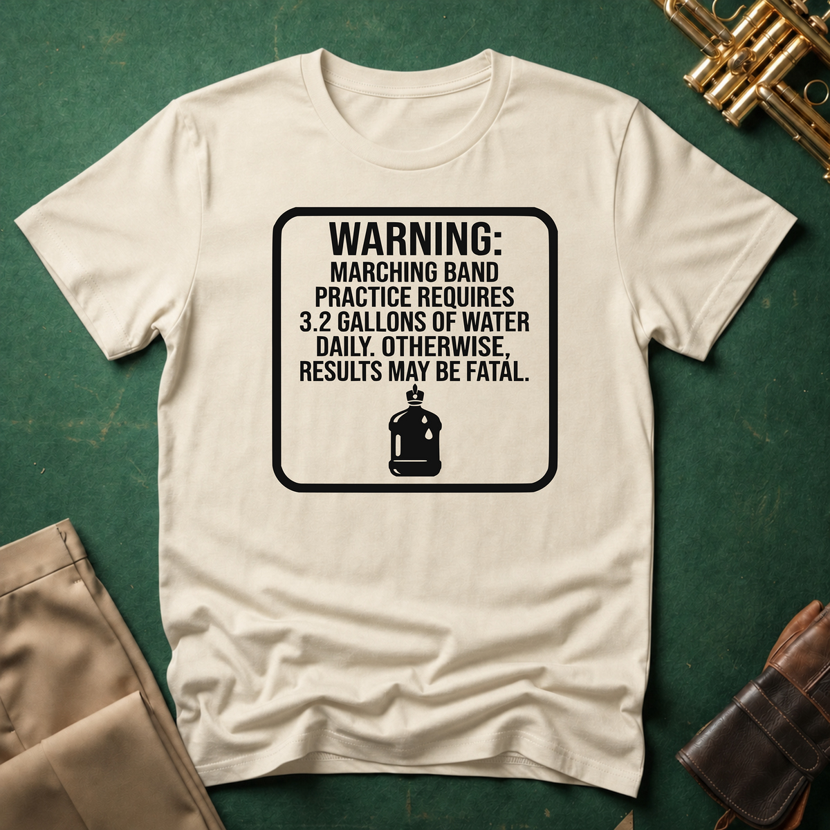 Warning Marching Band Practice Requires 3.2 Gallons of Water T-shirt