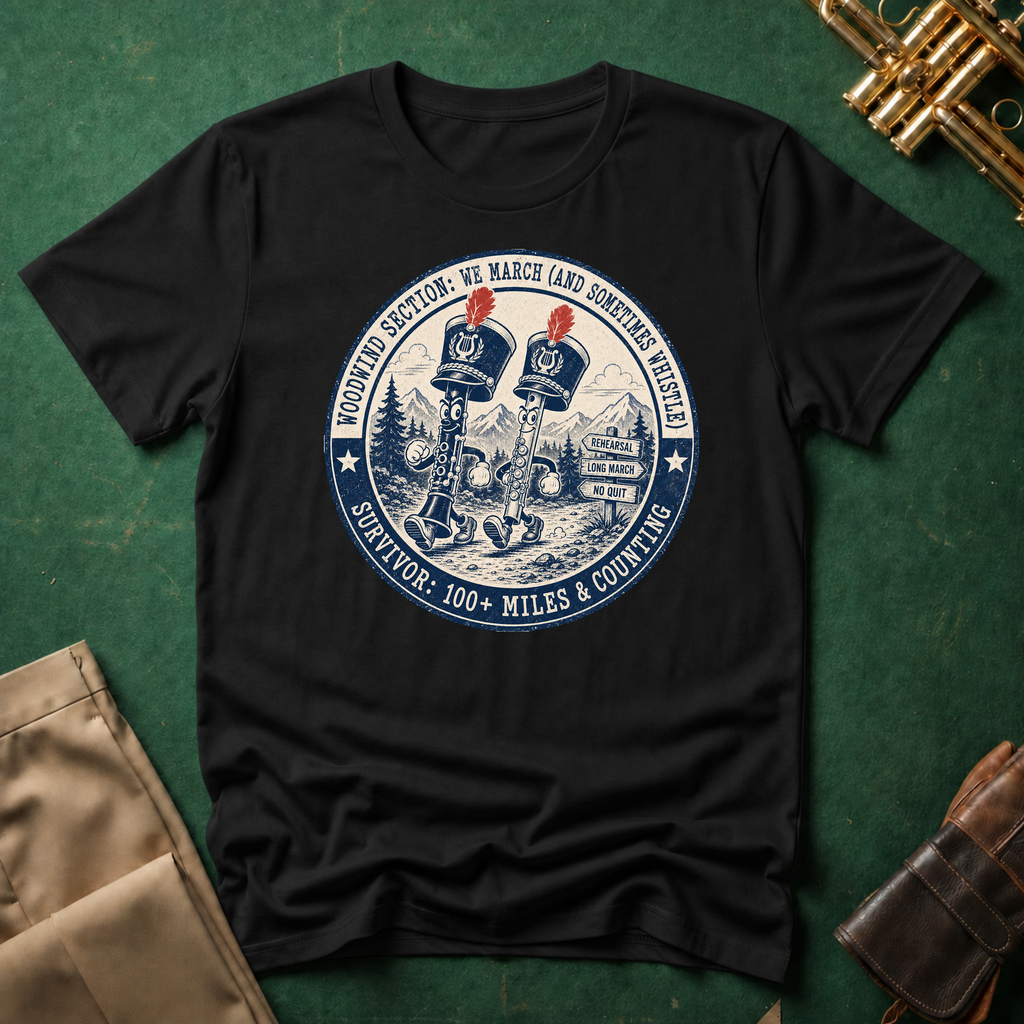 Woodwind Section: We March and Sometimes Whistle T-shirt