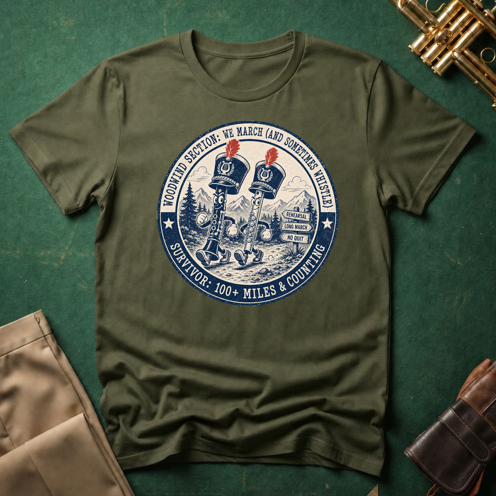 Woodwind Section: We March and Sometimes Whistle T-shirt